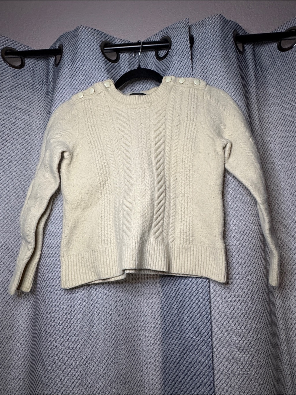J.Crew Cashmere Cream Cable Knit Sweater